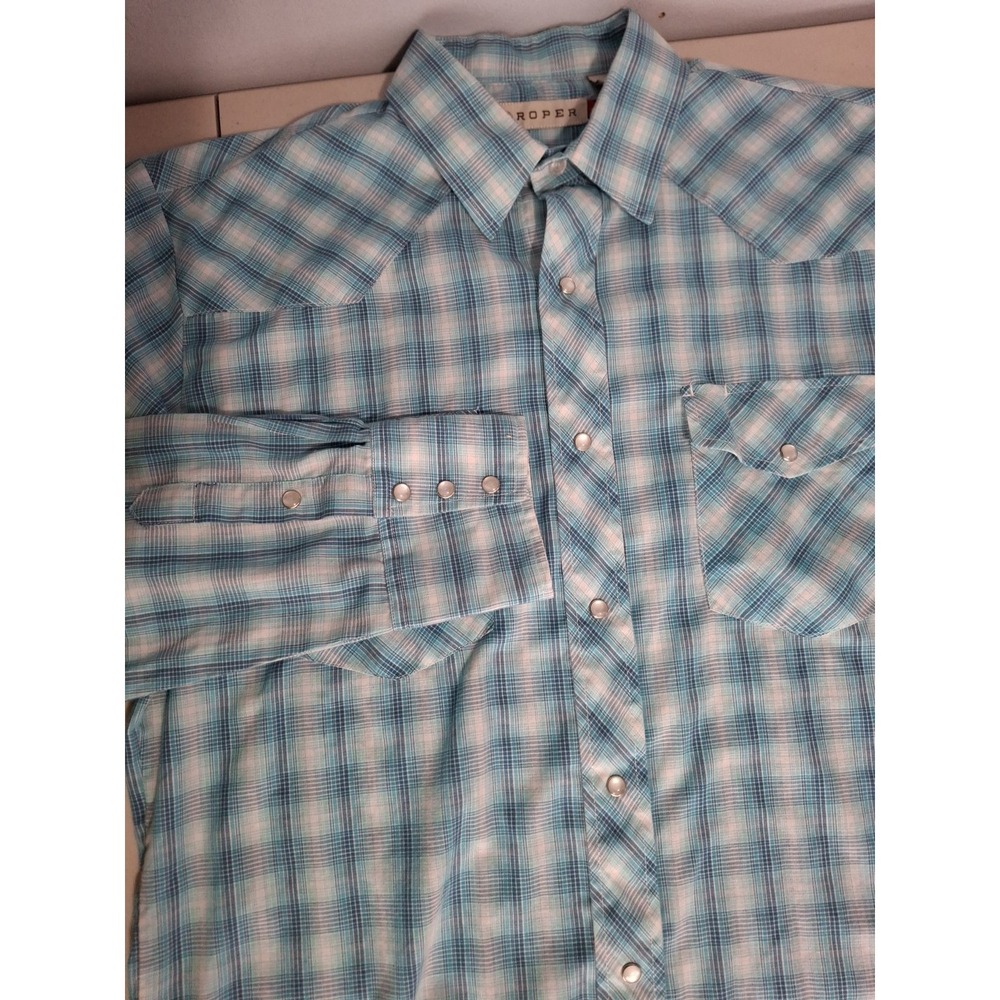 Roper Mens Large Pearl Snap Country Western Shirt
